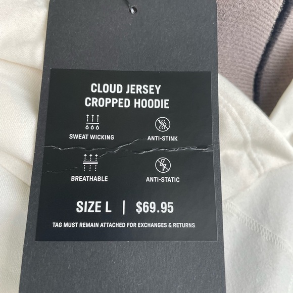 Fabletics Cloud Jersey Cropped Hoodie - Picture 3 of 11